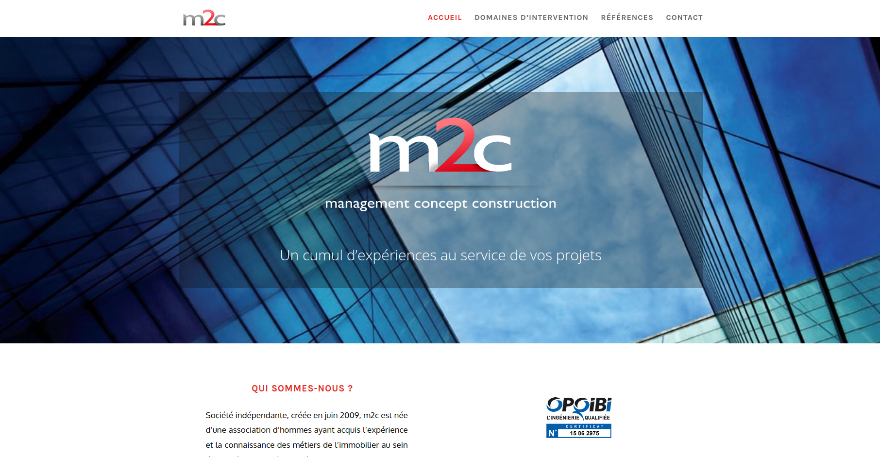 Site vitrine de M2C